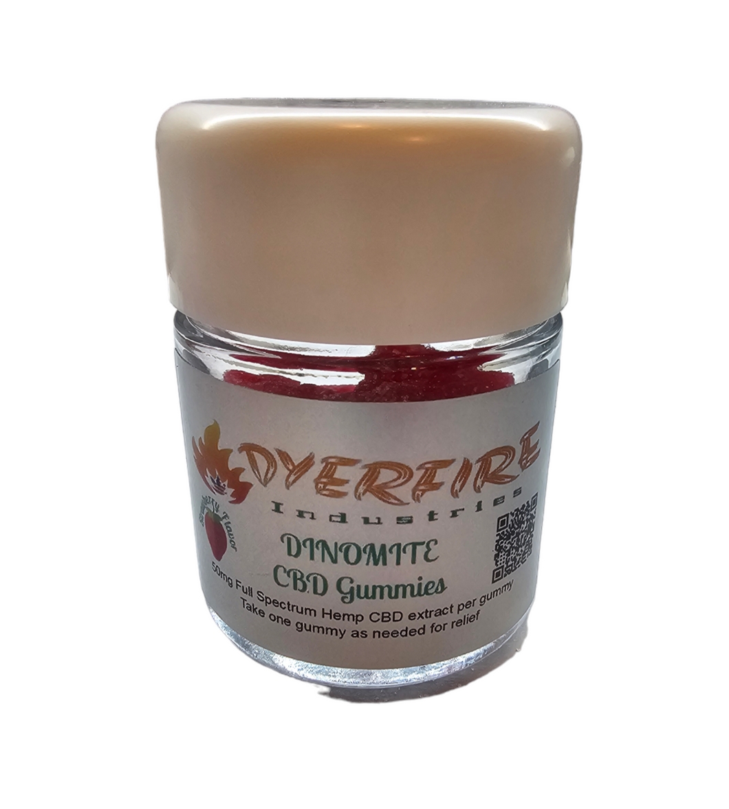 *new* Dyerfire Hemp CBD Dinomite gummies 50mg per gummie